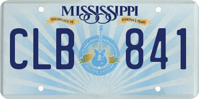 MS license plate CLB841