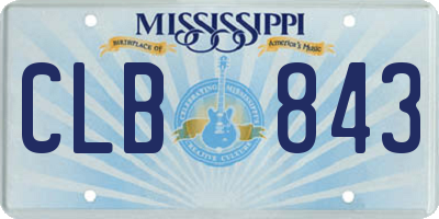 MS license plate CLB843