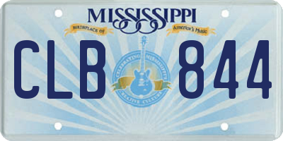 MS license plate CLB844
