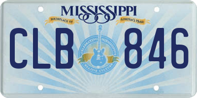 MS license plate CLB846
