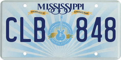 MS license plate CLB848
