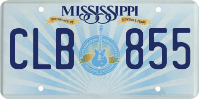 MS license plate CLB855
