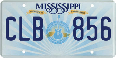 MS license plate CLB856