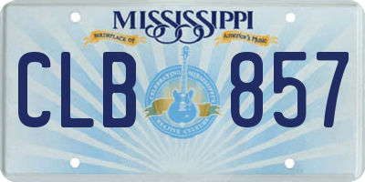MS license plate CLB857