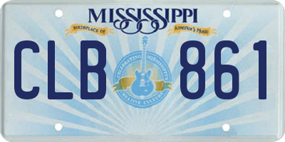 MS license plate CLB861