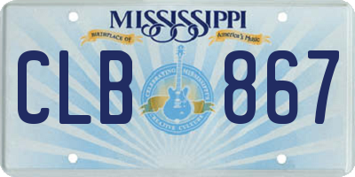 MS license plate CLB867