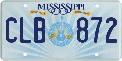MS license plate CLB872