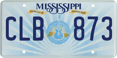 MS license plate CLB873