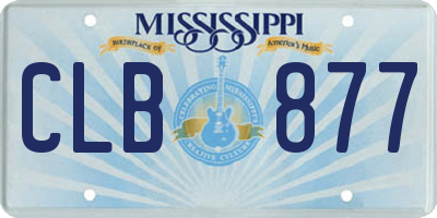 MS license plate CLB877