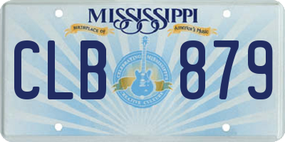 MS license plate CLB879