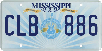 MS license plate CLB886
