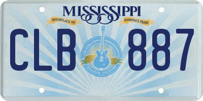 MS license plate CLB887