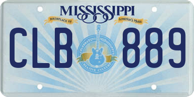 MS license plate CLB889