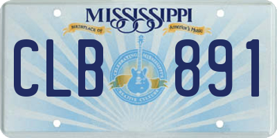 MS license plate CLB891