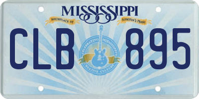 MS license plate CLB895