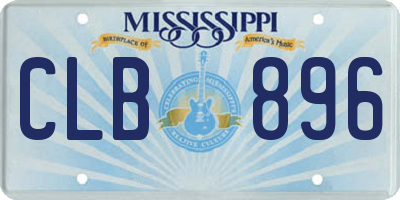 MS license plate CLB896