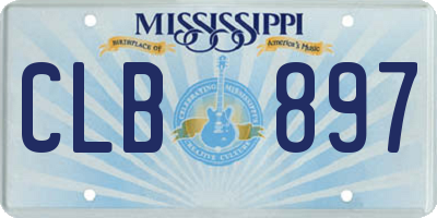 MS license plate CLB897