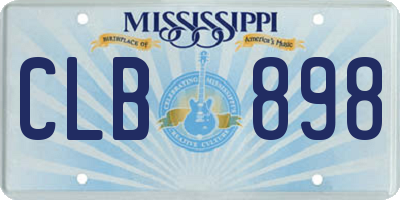 MS license plate CLB898