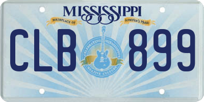 MS license plate CLB899