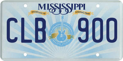 MS license plate CLB900