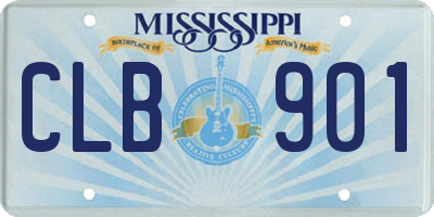 MS license plate CLB901
