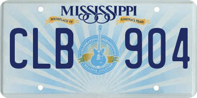 MS license plate CLB904