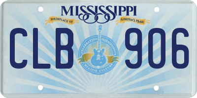MS license plate CLB906