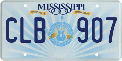 MS license plate CLB907