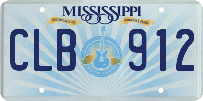 MS license plate CLB912