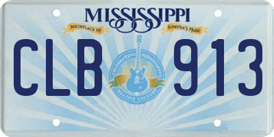 MS license plate CLB913