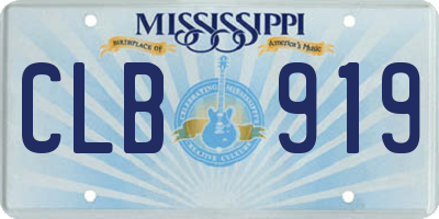 MS license plate CLB919