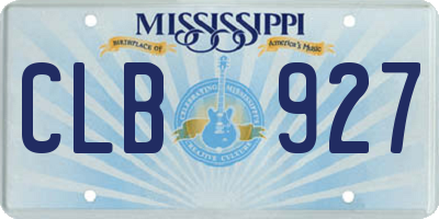 MS license plate CLB927