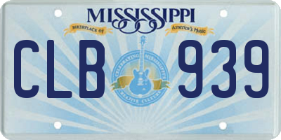 MS license plate CLB939