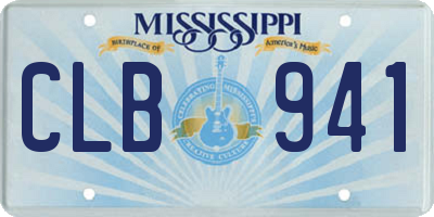 MS license plate CLB941