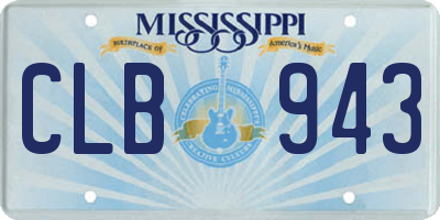 MS license plate CLB943