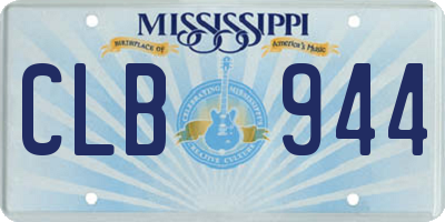 MS license plate CLB944