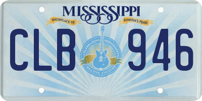 MS license plate CLB946