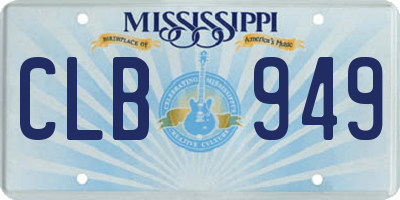 MS license plate CLB949