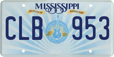 MS license plate CLB953