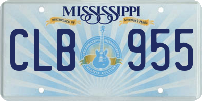 MS license plate CLB955