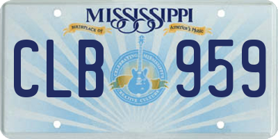 MS license plate CLB959
