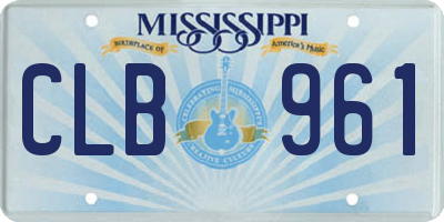 MS license plate CLB961