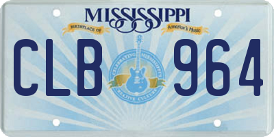 MS license plate CLB964