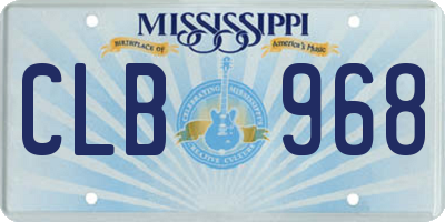 MS license plate CLB968
