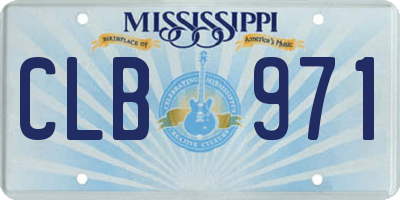 MS license plate CLB971