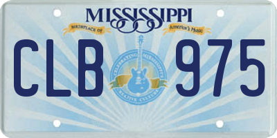 MS license plate CLB975