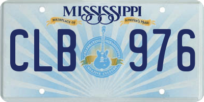 MS license plate CLB976