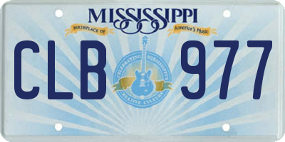 MS license plate CLB977