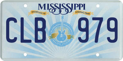 MS license plate CLB979