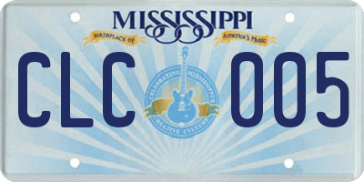 MS license plate CLC005